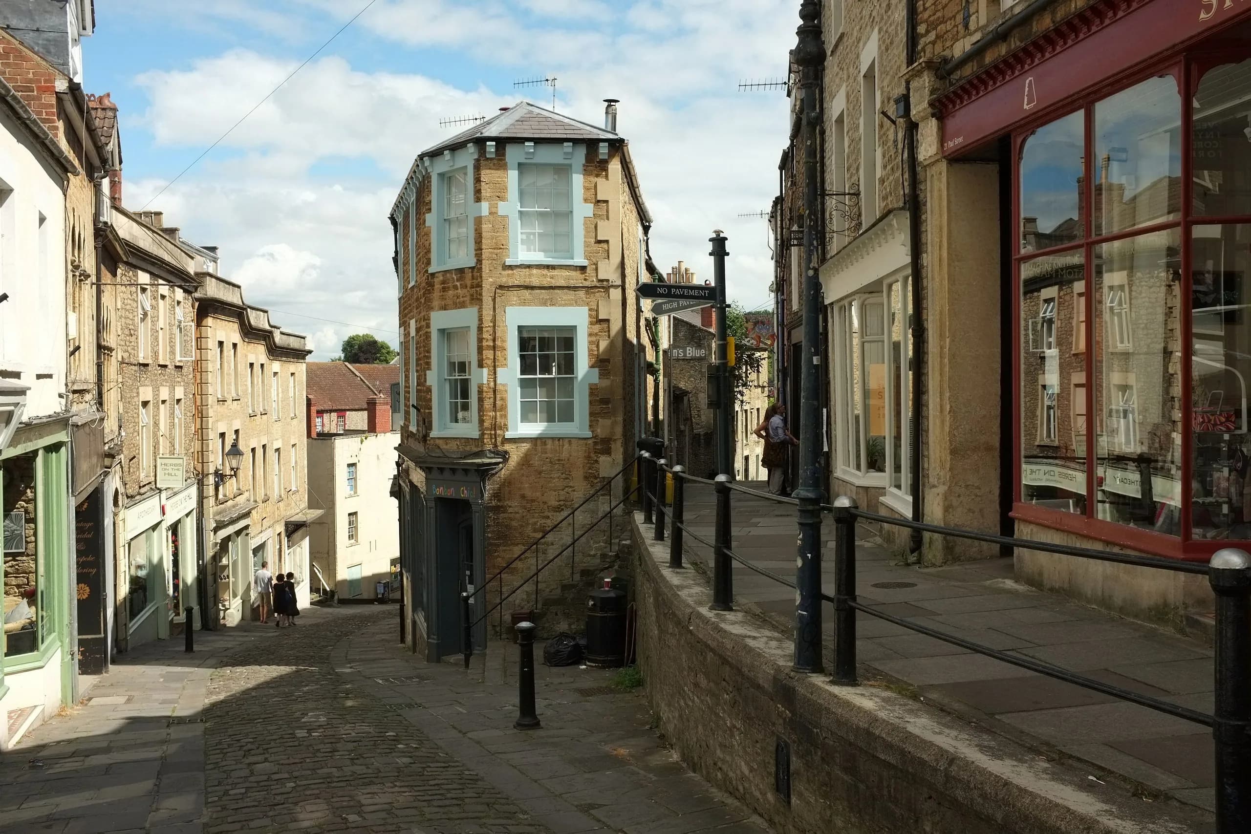 Catherine Hill, the cobbled shopping street in Frome