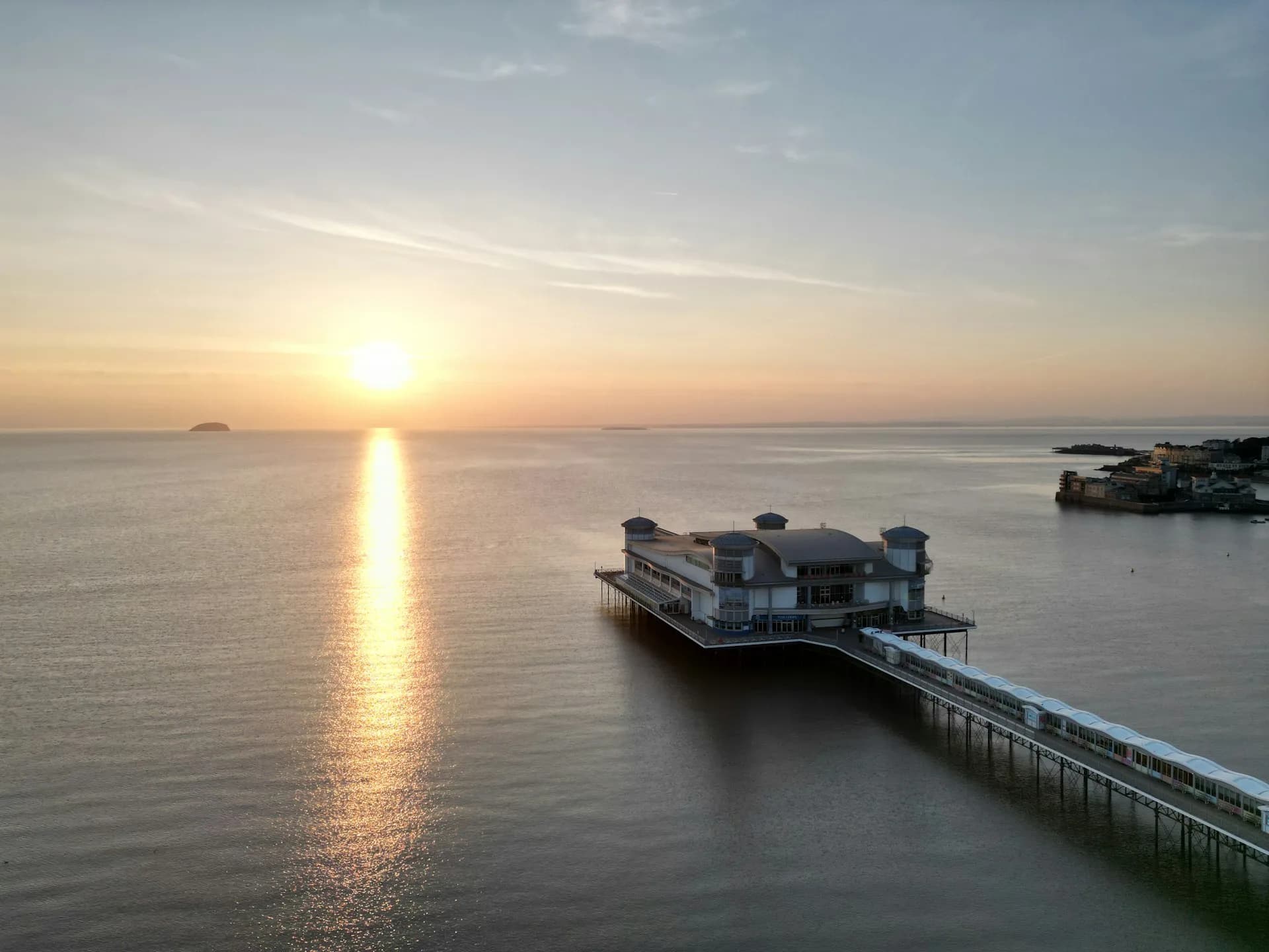 Weston-super-Mare seafront and pier on the Somerset coast