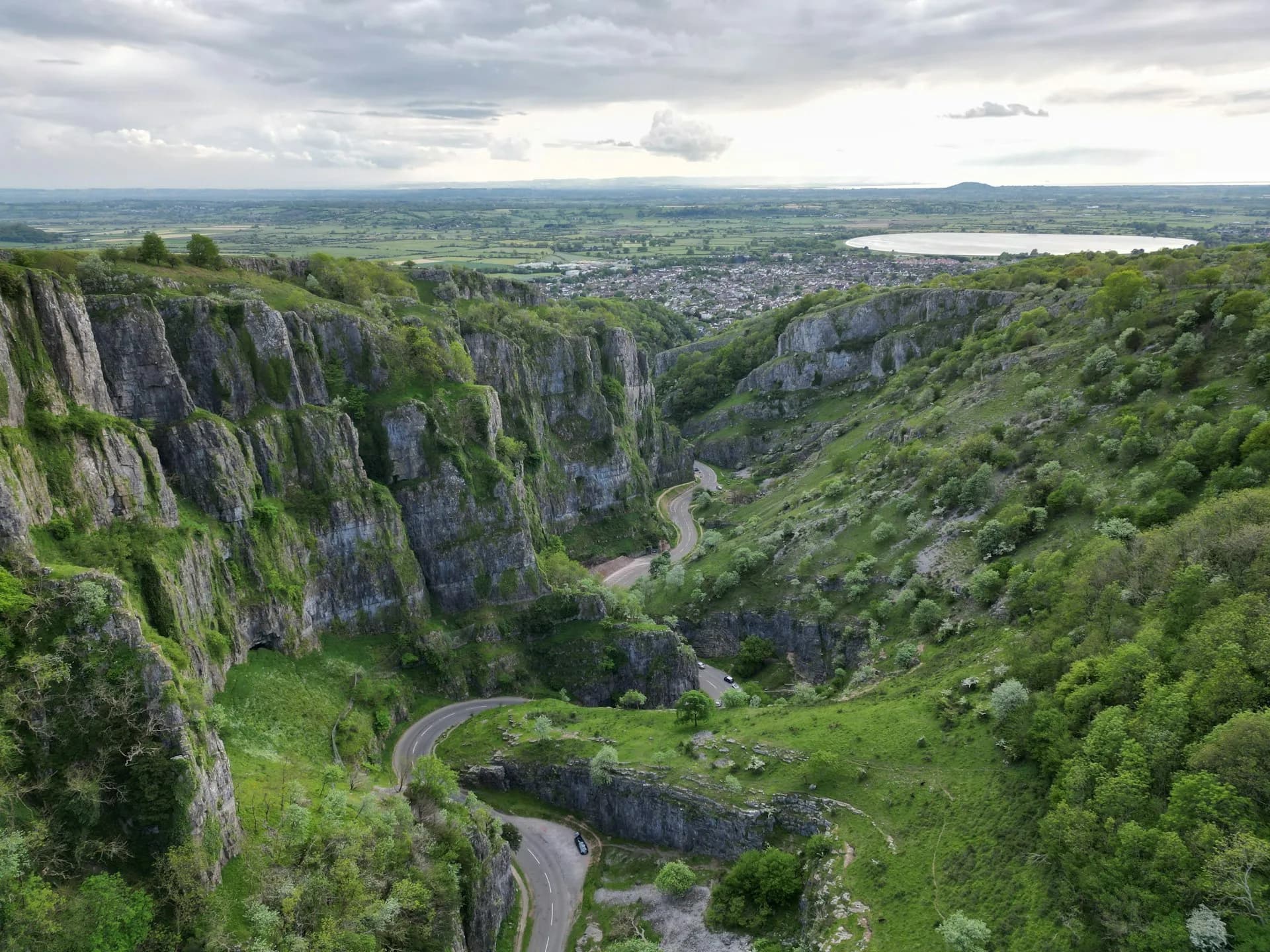 Cheddar Gorge in the Mendip Hills, Somerset