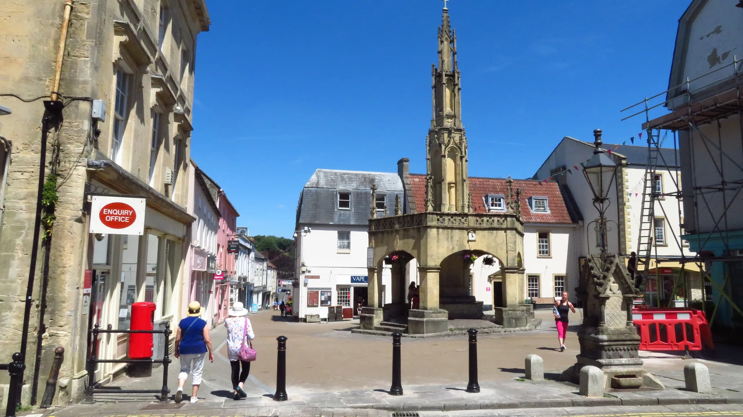 The Market Cross in the centre of Shepton Mallet