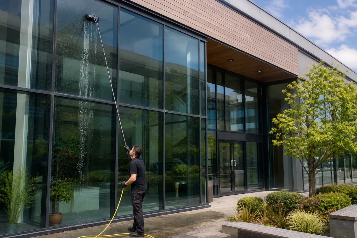 Commercial and contract window cleaning premises